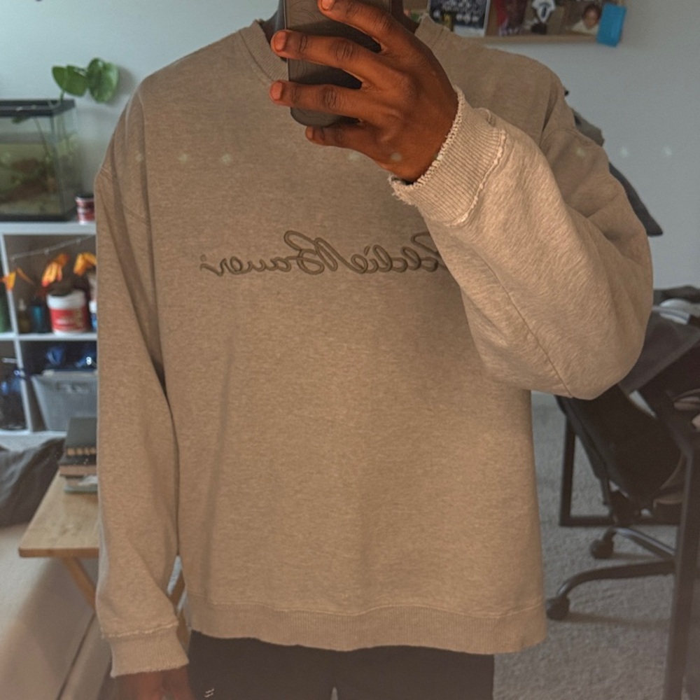 Eddie Bauer Light Gray Crewneck Sweater
